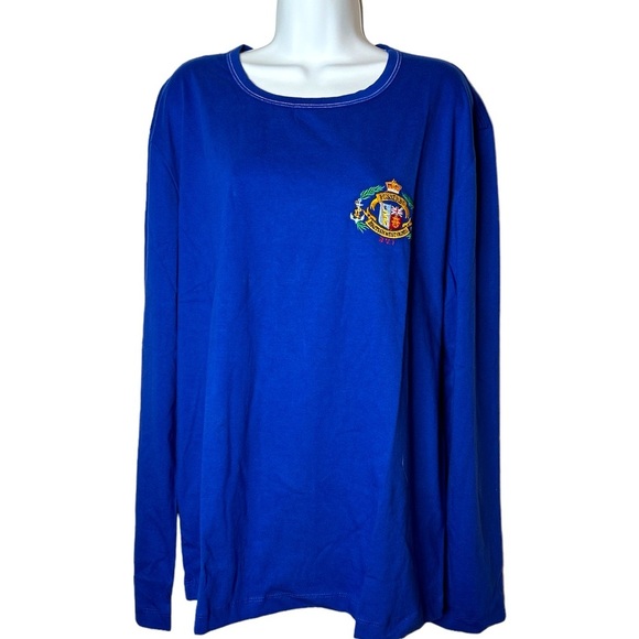 Pussers Other - Pussers BWI Royal Blue Embroidered Long Sleeve Tee Shirt Mens XL